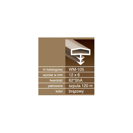 Uszczelka do drzwi drewnianych USZ155.3