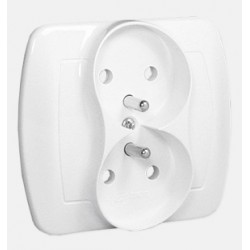 Gniazdko podwójne z uziemieniem XTIMAGZ2/11