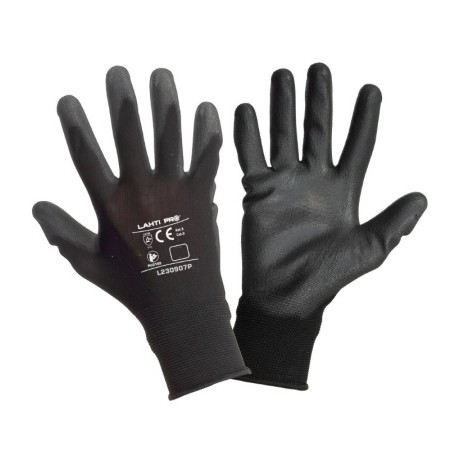 Rękawice PU czarne "9" paczka 12 szt. XL230909B