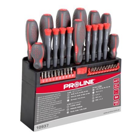 Zestaw wkrętaków i końcówek 37 szt. PROLINE X10937