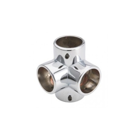 Narożnik czterokierunkowy - Ø 25 chrom SZ986CR