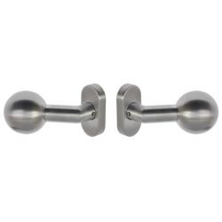 Gałko-gałka obrotowa na owalu inox GA-LO-002