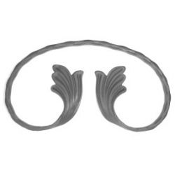 Element skrętny z płask. 12x6mm fakturowanego 180x90mm ART07230