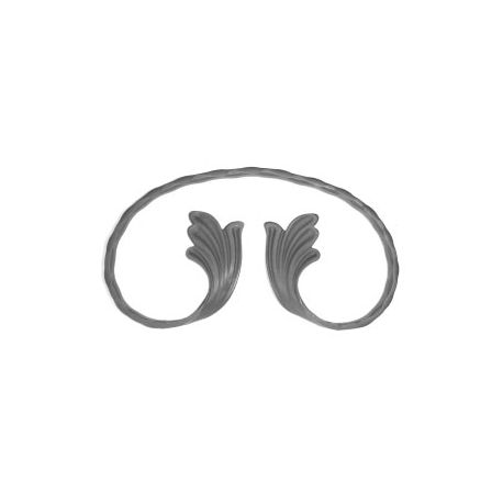 Element skrętny z płask. 12x6mm fakturowanego 180x90mm ART07230