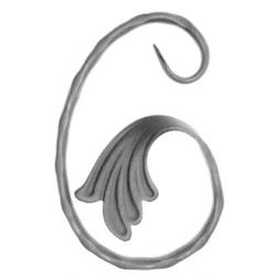 Element skrętny z płask. 12x6mm fakturowanego 190x140mm ART07242