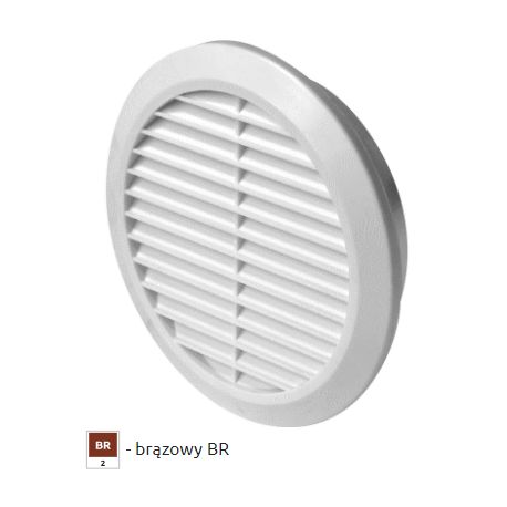 Kratka wentylacyjna fi 125mm brązowa AWT32BR