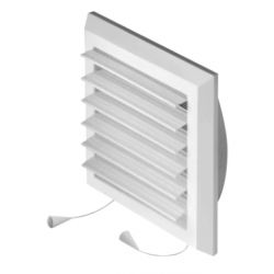 Kratka wentylacyjna 175x175mm z żaluzją biała AWT38