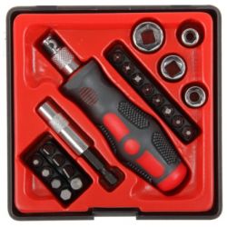 Wkrętak z końcówkami i nasadkami 22 szt. PROLINE X10022