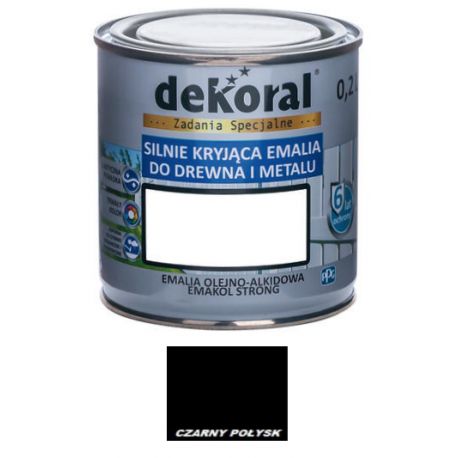 Farba olejna EMAKOL STRONG 0,2L czarna BAWEMA10.1