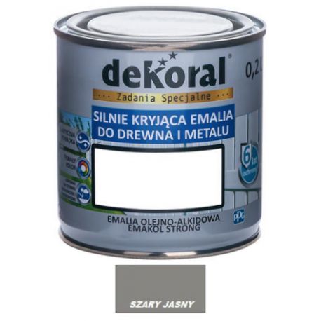Farba olejna EMAKOL STRONG 0,2L szara jasna BAWEMA10.21