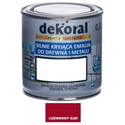 Farba olejna EMAKOL STRONG 0,2L czerwona karminowa BAWEMA10.23