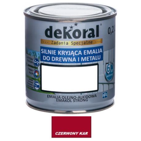 Farba olejna EMAKOL STRONG 0,2L czerwona karminowa BAWEMA10.23