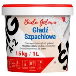 Gotowa gładź szpachlowa Megaron Śmig A-2 1,5 kg biała BAWMEG10.9