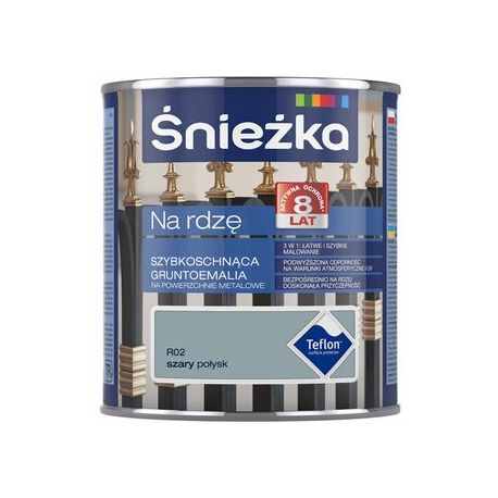 Śnieżka na rdzę 0,65L szara połysk BAWPOL10.10