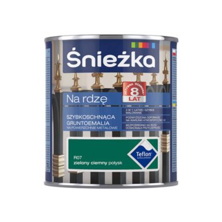 Śnieżka na rdzę 0,65L ciemna zielona połysk BAWPOL10.12