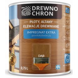 Impregnat extra powłokotwórczy DREWNO CHRON dąb 0,75L. BAWDRE10.57