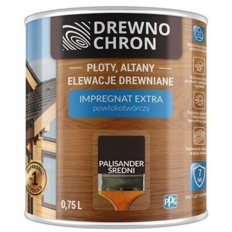 Impregnat extra powłokotwórczy DREWNO CHRON palisander średni 0,75L. BAWDRE10.10