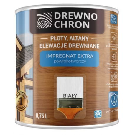 Impregnat extra powłokotwórczy DREWNO CHRON biały 0,75L. BAWDRE10.50