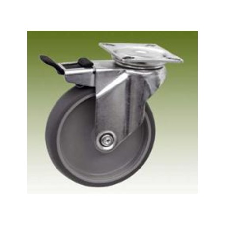 Kółko skrętne fi 75 z płytką z hamulcem RR3014-75