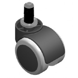 Kółko Fi 50 guma b/hamulca z osią Φ 8, tuleja tworzywo Φ 13 KOL79.2