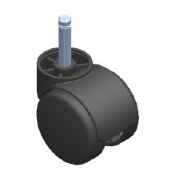 Kółko Fi 50 b/hamulca z tworzywa, z bolcem FI 10 ze sprężyną KOL79.5