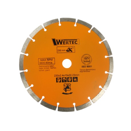 Tarcza diamentowa segmentowa 230mm WTDS230 EN-TARSEGM230